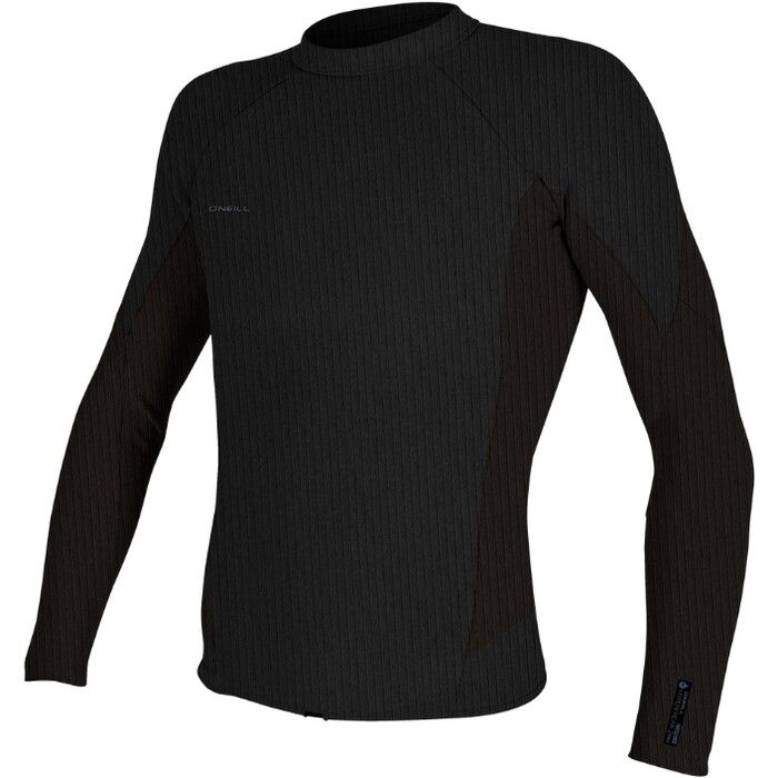 2024 O'Neill Mens Hyperfreak Comp-X 2mm Long Sleeve Wetsuit Top 5488 - Black / Gun Metal