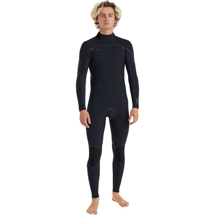 2024 O'Neill Mens Hyperfreak Fire 4/3mm Back Zip Wetsuit 5516 - Black