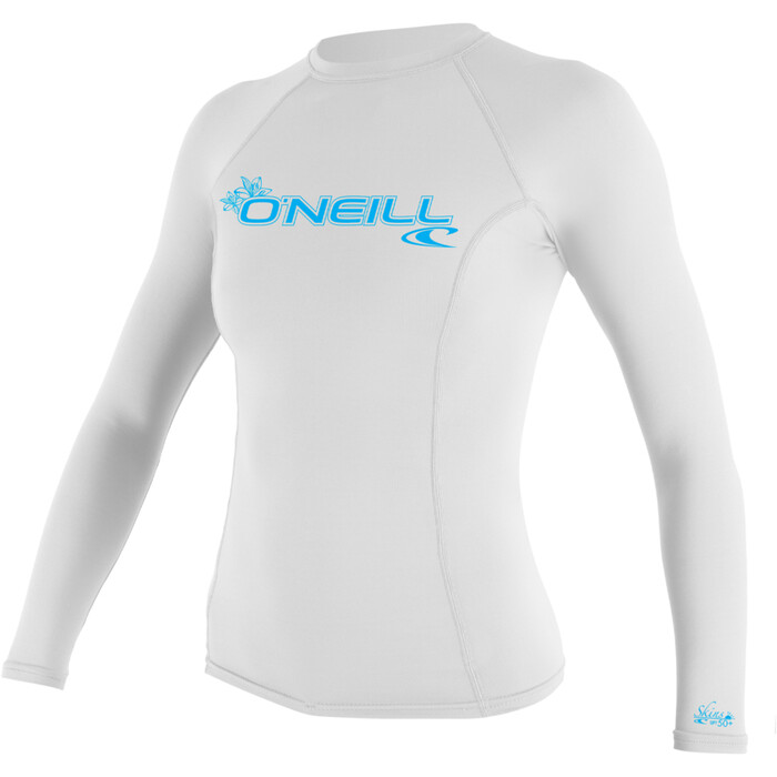 2024 O'Neill Frauen Basic Skins Long Sleeve Rash Guard 3549 - White