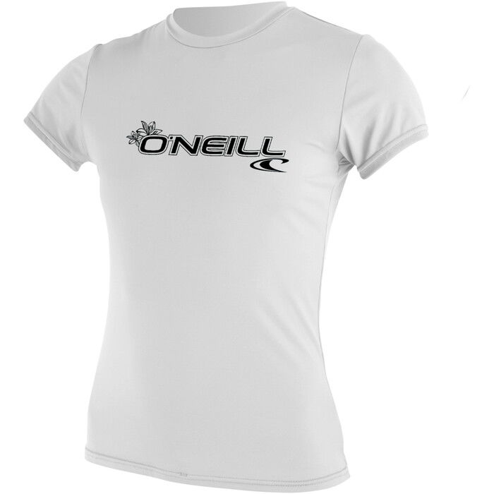 2024 O'Neill Frauen Basic Skins Short Sleeve Rash Guard 3547 - White