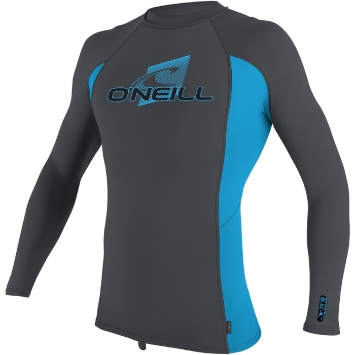 2024 O'Neill Youth Premium Skins Langarm-Lycra-Weste 4174 - Graphite / Sky