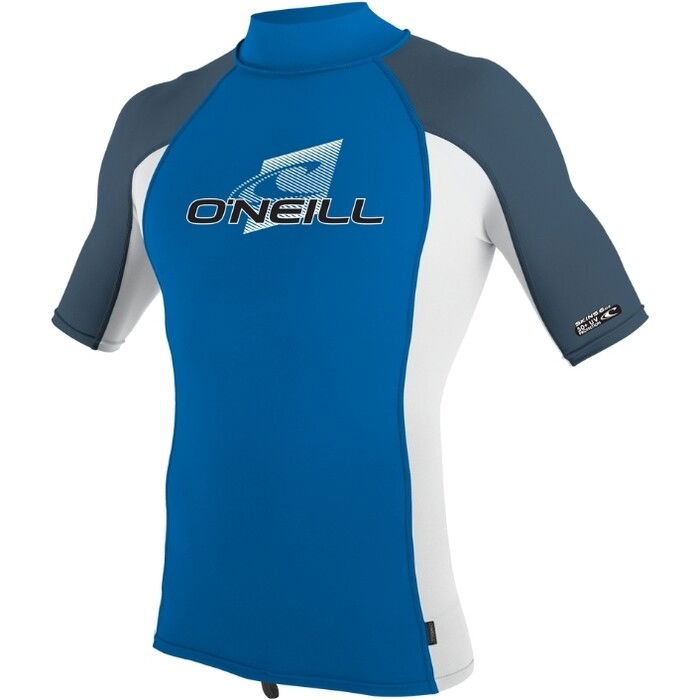 2024 O'Neill Youth Premium Skins Short Sleeve Turtleneck Lycra Vest 4520 - Ocean / White / Copen Blue