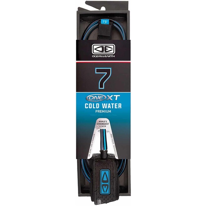 2024 Ocean And Earth Cold Water Premium One-XT Surf Leash OESLCP60NXT - Black / Blau