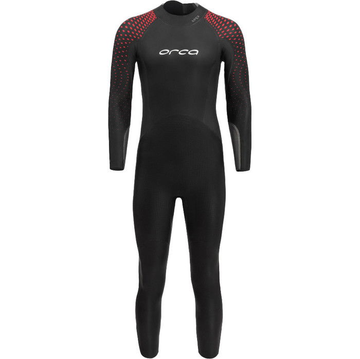 2024 Orca Mnner Apex Float Rckenreiverschluss Triathlon Neoprenanzug MN13 - Red Buoyancy