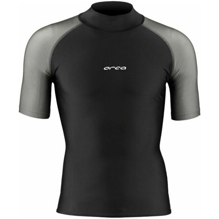 2024 Orca Mens Bossa Short Sleeve Rash Vest MAA1 - Black