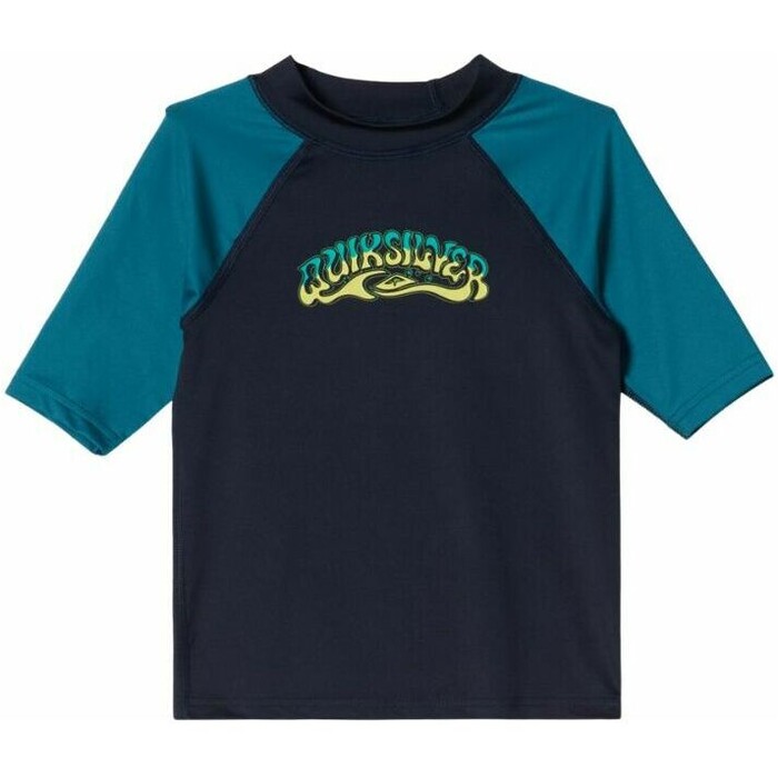 2024 Quiksilver Kids Everyday Short Sleeve UV50 Rash Vest AQBWR03064 - Navy / Blue