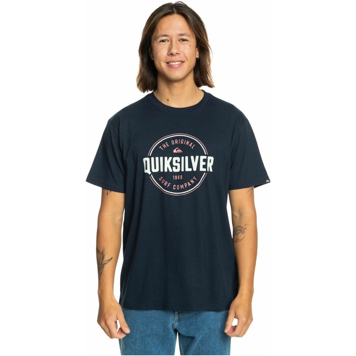 2024 Quiksilver Mens Circle Up T-shirt EQYZT07680 - Navy Blazer