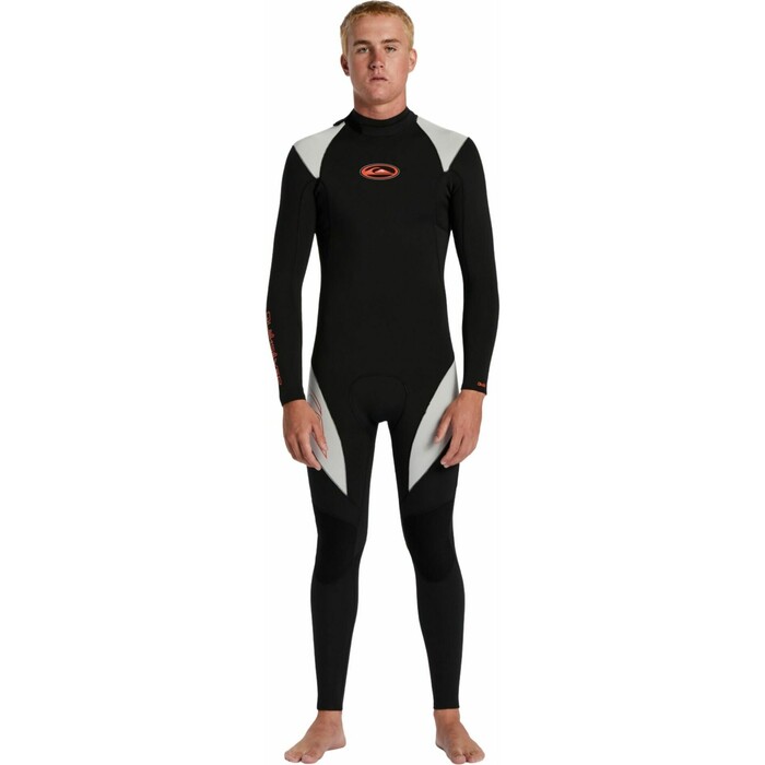 2024 Quiksilver Mens Everyday Saturn 4/3mm Back Zip Wetsuit EQYW103195 - Black / Lunar Rock