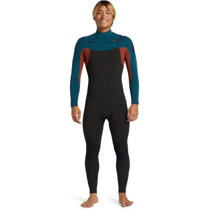 2024 Quiksilver Mnner Everyday Sessions 3/2mm Brustreiverschluss Neoprenanzug EQYW103202 - Midnight Turquoise