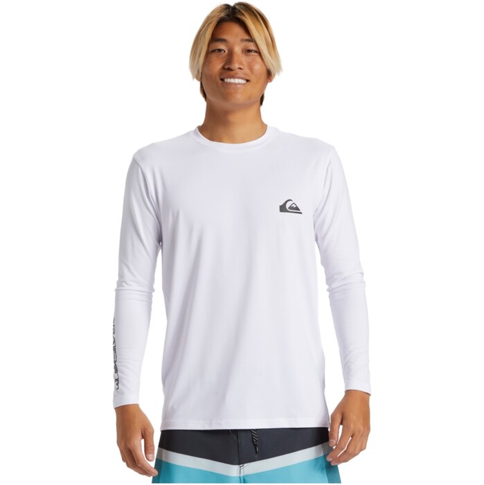 2024 Quiksilver Mens Everyday Surf Long Sleeve Tee AQYWR03154 - White