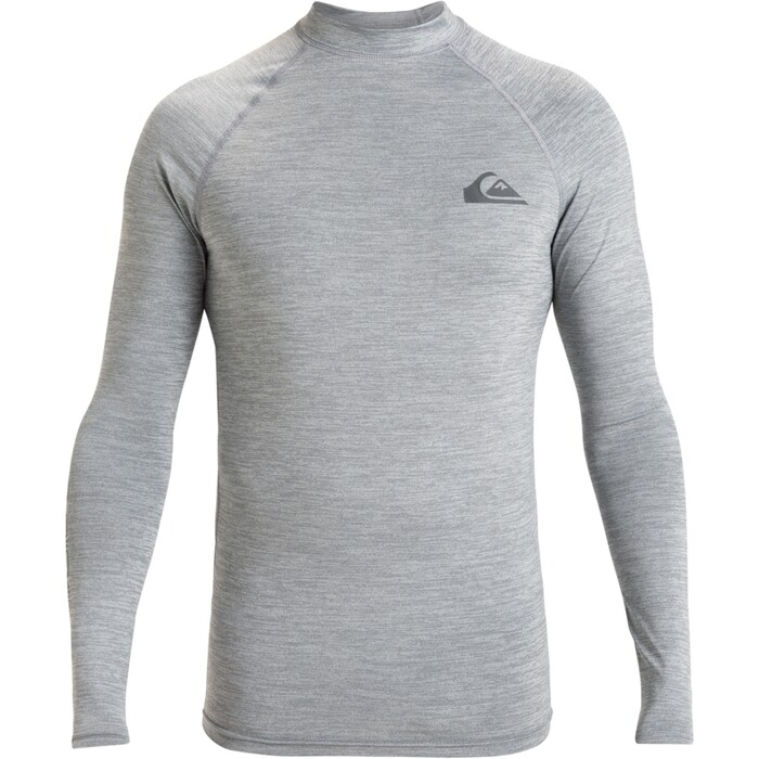 2024 Quiksilver Mens Everyday UP50 Long Sleeve Rash Vest AQYWR03131 - Quarry Heather