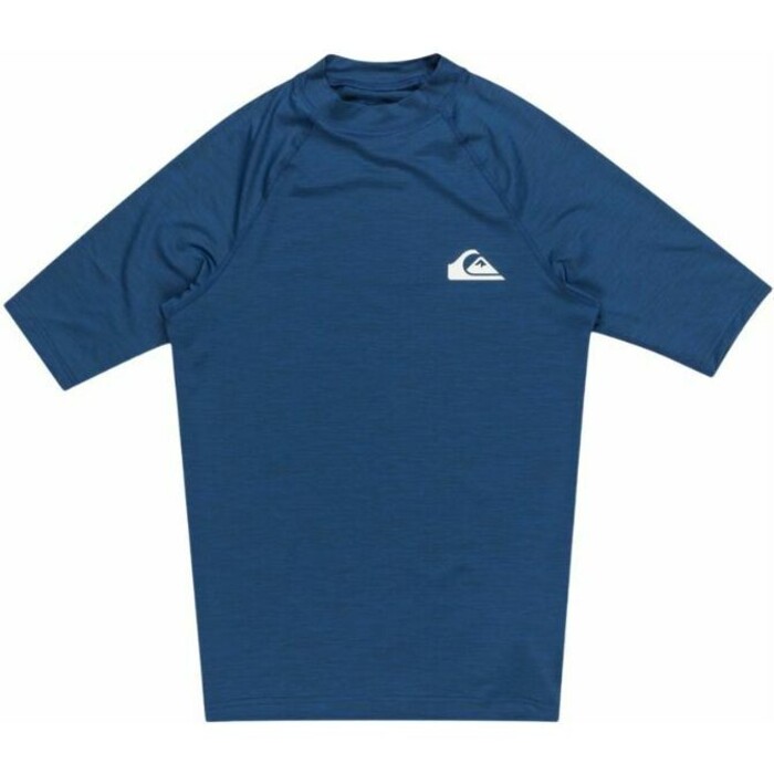 2024 Quiksilver Mnner Everyday UV50 Short Sleeve Lycra Vest AQYWR03130 - Monaco Blue Heather