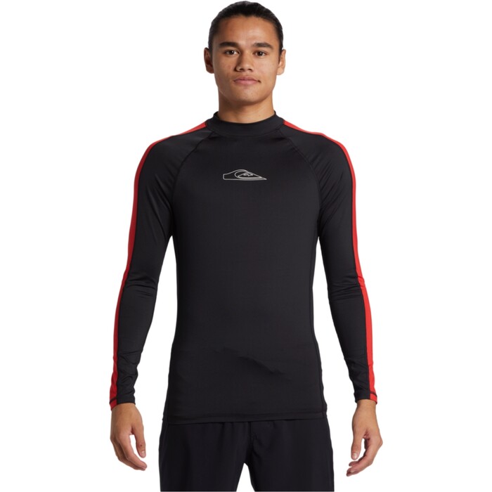 2024 Quiksilver Mens Griff UPF50 Long Sleeve Rash Vest AQYWR03179 - Black