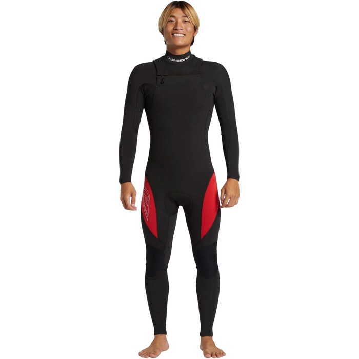 2024 Quiksilver Mens Mercury 4/3mm Chest Zip Wetsuit AQYW103116 - High Risk Red