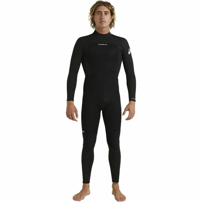 2024 Quiksilver Mnner Prologue 3/2mm Flatlock Rckenreiverschluss Neoprenanzug EQYW103223 - Black