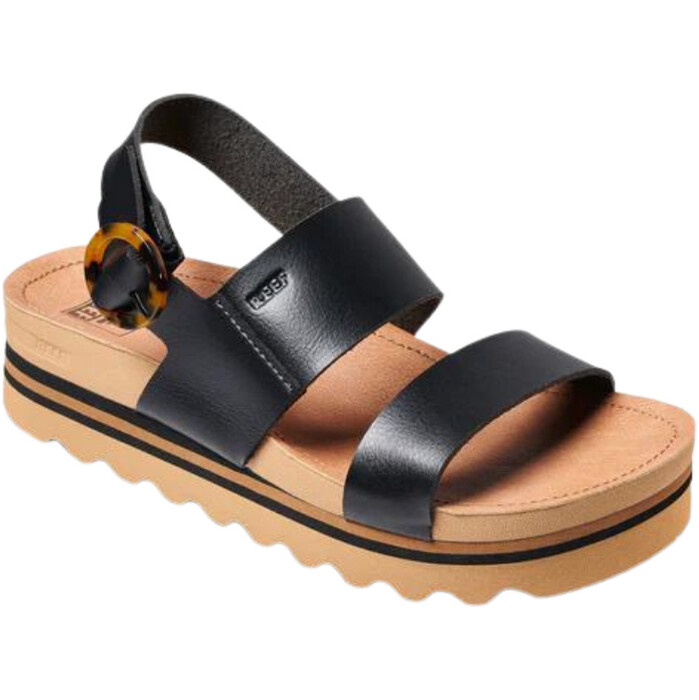 2024 Reef Frauen Vista Hi-Schnallen-Sandalen CI9064 - Black / Tan