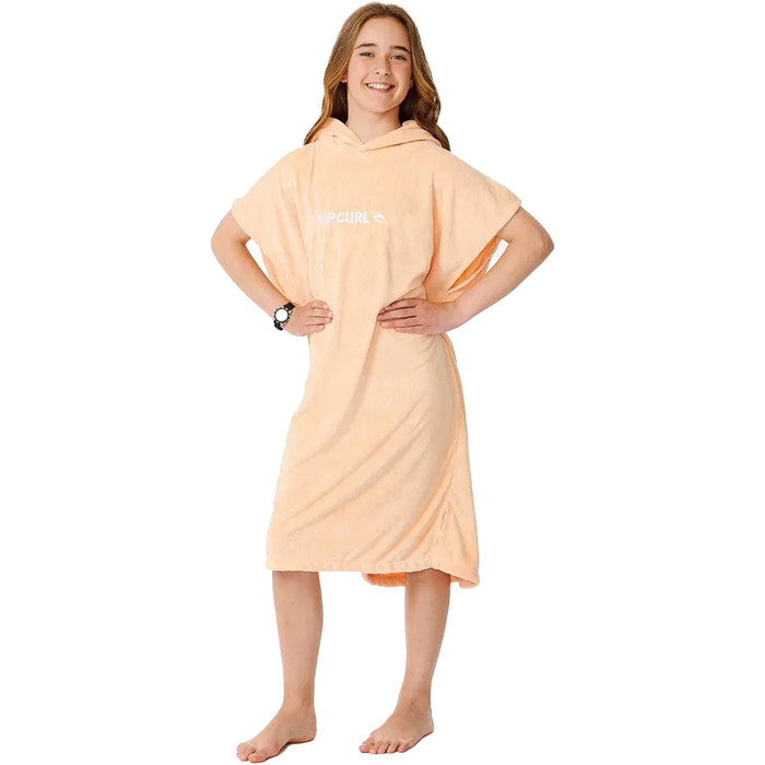 2024 Rip Curl Girls Classic Surf Hooded Towel Change Robe / Poncho 00CGTO - Peach