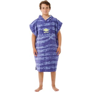 2024 Rip Curl Junior Gemischtes Kapuzenhandtuch 008BTO - Ocean Blaue Krawatte