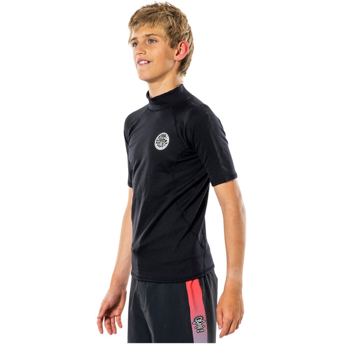 2024 Rip Curl Junior Thermopro Short Sleeve Top WLYYCB - Black