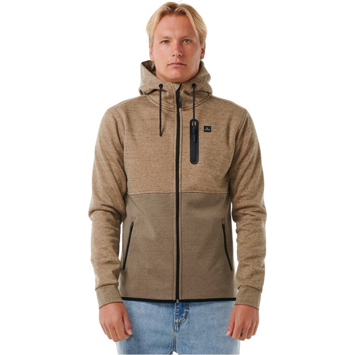 2024 Rip Curl Mens Anti Series Departed Zip Fleece CFEDB9 - Sand Dune