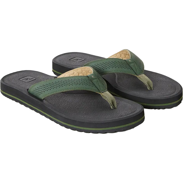 2024 Rip Curl Mnner Chiba Open Toe Flip Flops TCTG47 - Forest Green