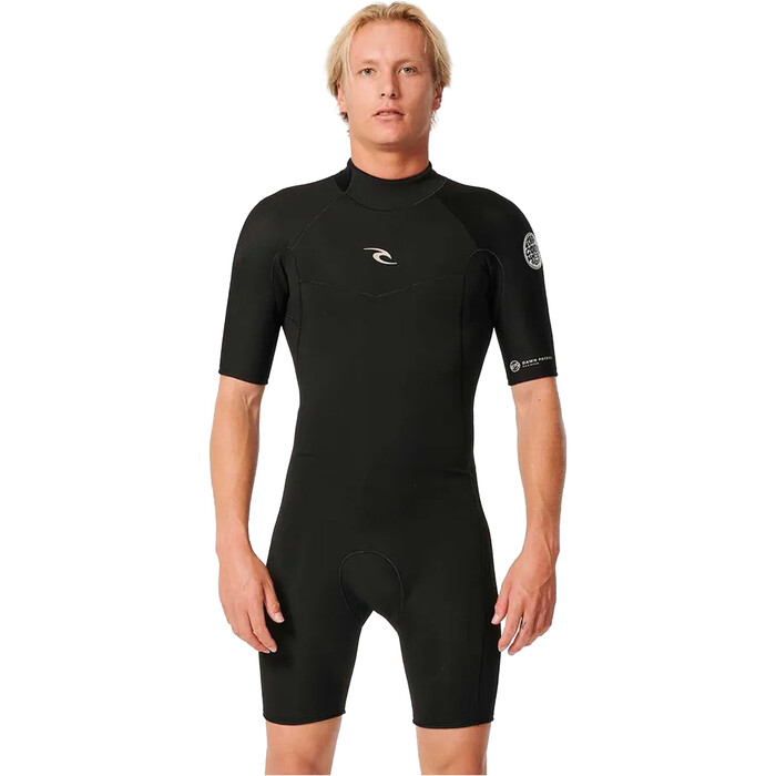 2024 Rip Curl Mens Dawn Patrol 2mm Back Zip Shorty Wetsuit 11KMSP - Black