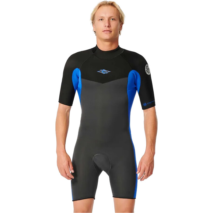 2024 Rip Curl Mens Dawn Patrol 2mm Back Zip Shorty Wetsuit 11KMSP - Blue