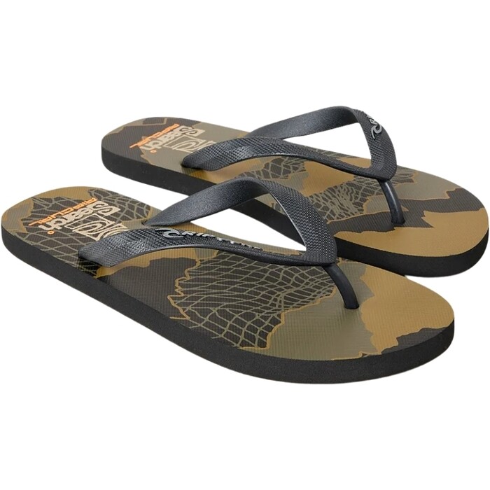 2024 Rip Curl Mnner Open Toe Search Bloom Flip Flop 1BFMOT - Black / Olive