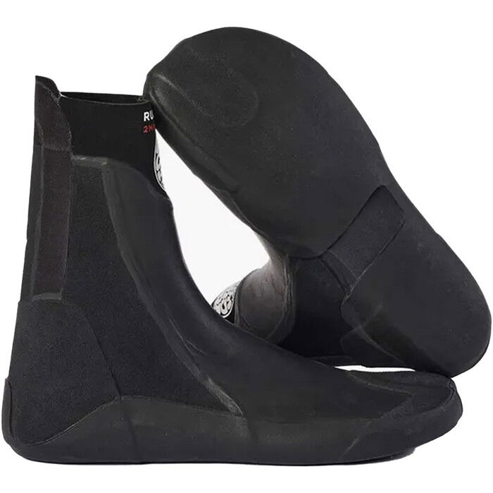 Rip Curl 3mm 2024 Rubber Soul Plus Hidden Split Toe Stiefel 111MSA - Black