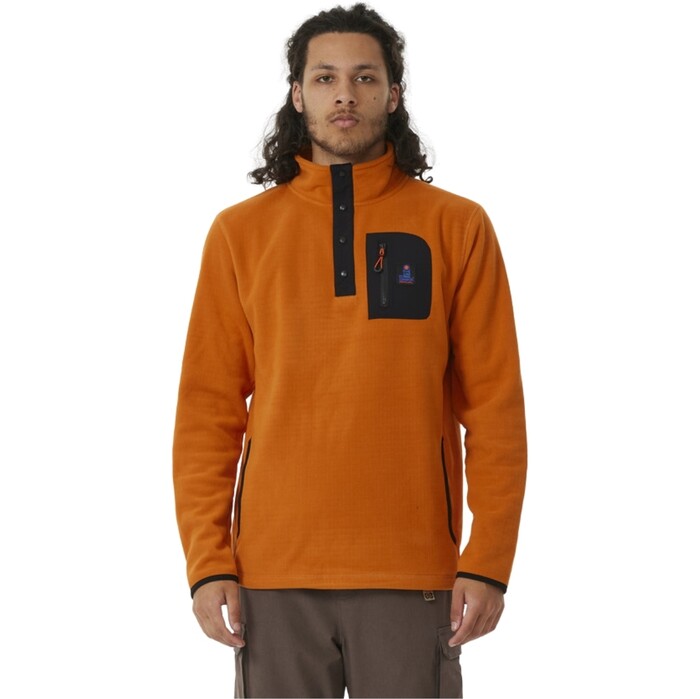 2024 Rip Curl Mnner Suche Polar Fleece Crew 05QMFL - Orange Amber