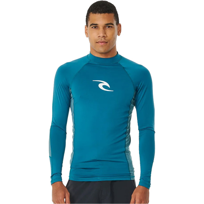 2024 Rip Curl Mnner Waves UPF Performance Langrmelige Lycra-Weste 141MRV - Deep Ocean