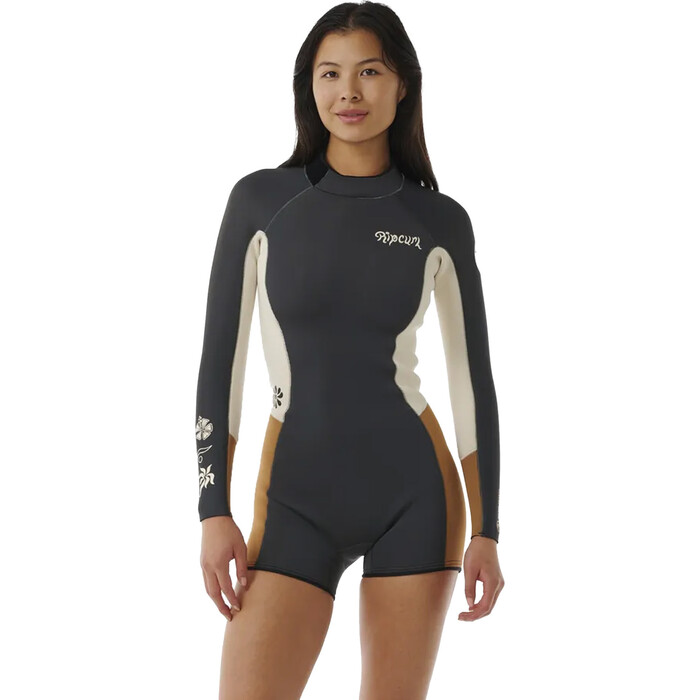 2024 Rip Curl Womens Dawn Patrol 2mm Long Sleeve Back Zip Spring Wetsuit 133WSP - Light Brown