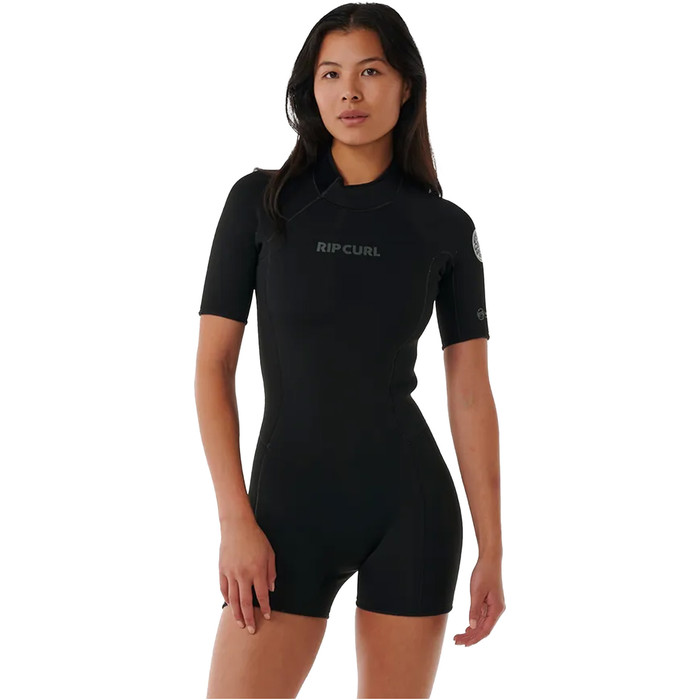 2024 Rip Curl Womens Dawn Patrol 2mm Back Zip Shorty Wetsuit 136WSP - Black