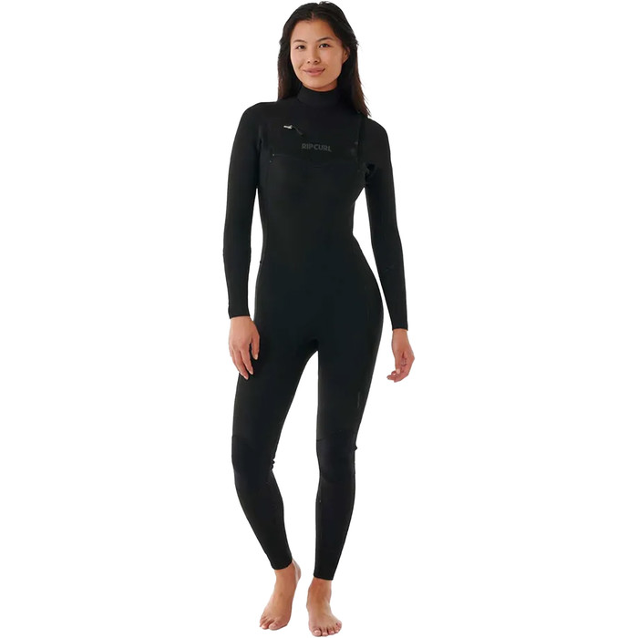 2024 Rip Curl Frauen Dawn Patrol 3/2mm Brustreiverschluss Neoprenanzug 14VWFS - Black