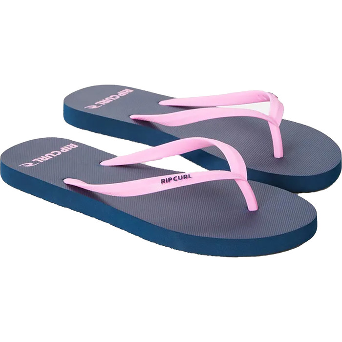 2024 Rip Curl Frauen Bondi Bloom Open Toe Flip Flops 16HWOT - Navy