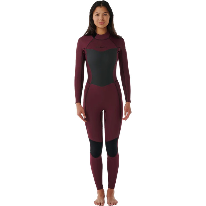 2024 Rip Curl Womens Dawn Patrol 4/3mm Back Zip Wetsuit 14ZWFS - Plum