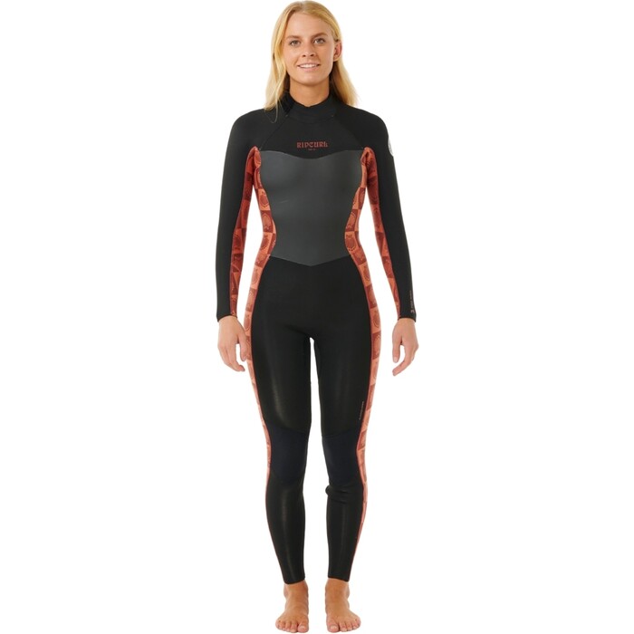 2024 Rip Curl Womens Dawn Patrol 5/3mm Back Zip Wetsuit 15QWFS - Rust