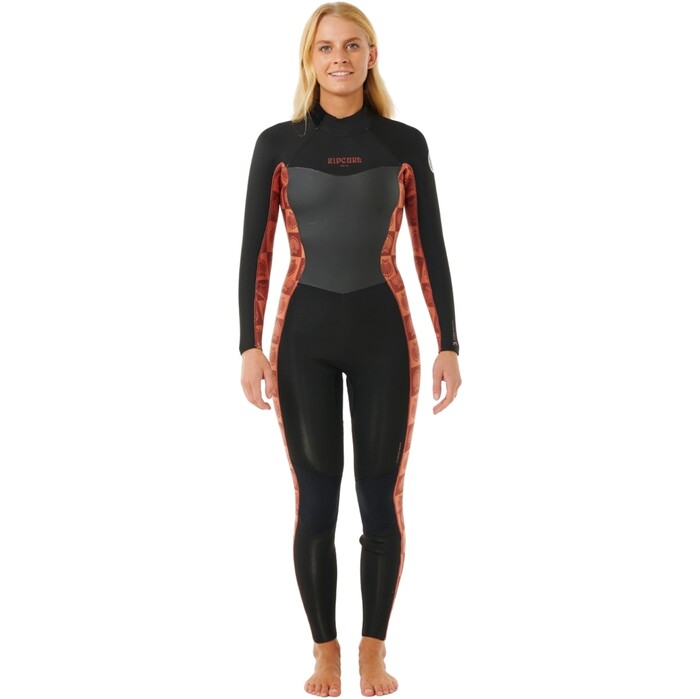 2024 Rip Curl Womens Dawn Patrol SUB 4/3mm Back Zip Wetsuit 14ZWFS - Rust