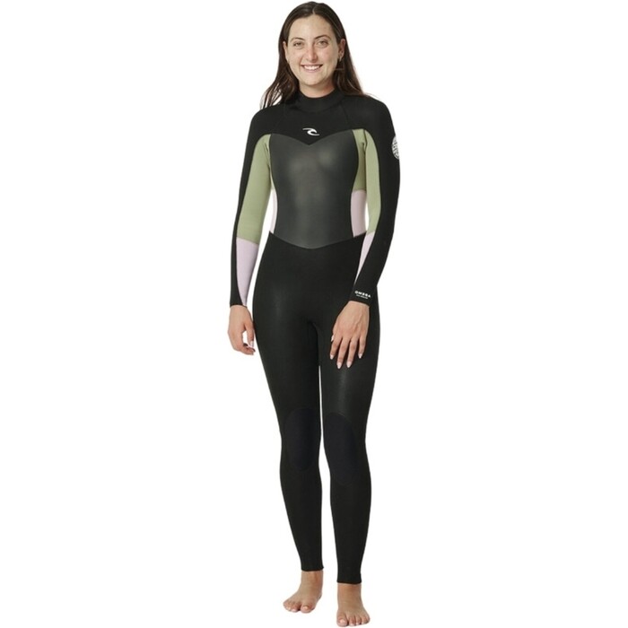 2024 Rip Curl Womens Omega 3/2mm GBS Back Zip Wetsuit 157WFS - Khaki