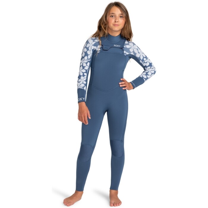 2024 Roxy Junior Swell Series 5/4/3mm Chest Zip Wetsuit ERGW103059 - Wild Wind Drifter Floral