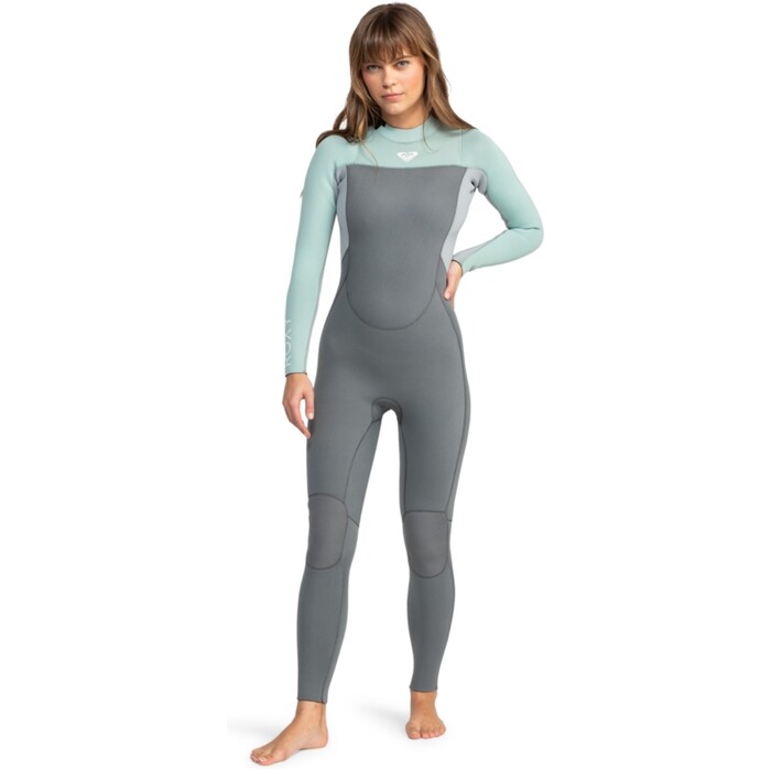 2024 Roxy Womens Prologue 4/3mm Back Zip Wetsuit ERJW103167 - Ice Green