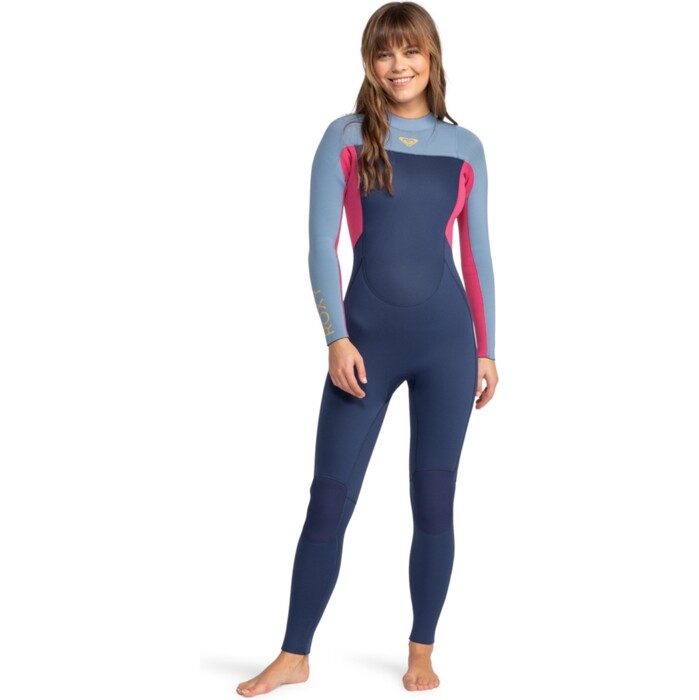 2024 Roxy Womens Prologue 4/3mm Back Zip Wetsuit ERJW103167 - Dark Denim