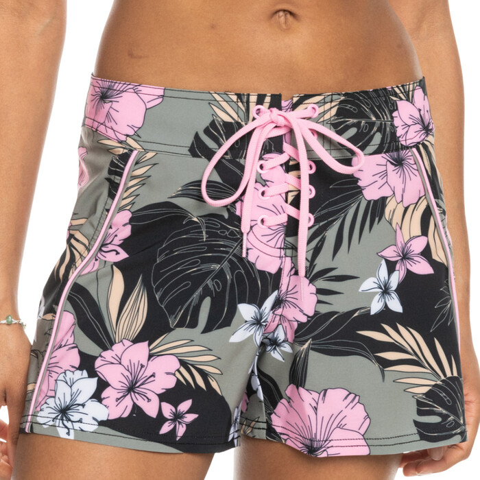 2024 Roxy Pro The 93 Win Printed Boardshorts ERJBS03283 - Anthracite Classic Pro Surf