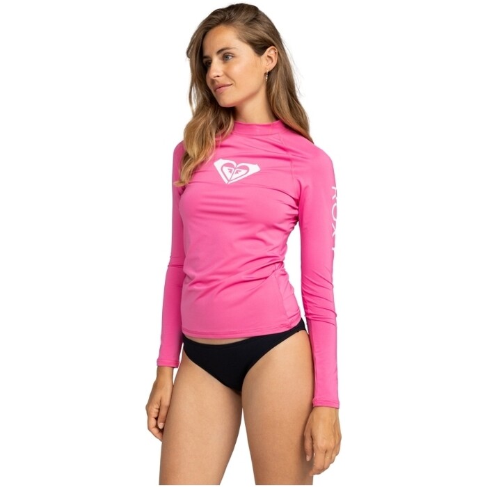 2024 Roxy Frauen Wholehearted Long Sleeve Lycra Weste ERJWR03547 - Shocking Pink