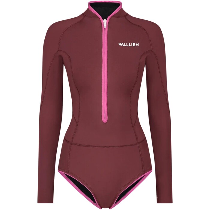 Wallien Frauen 1.5mm Front Zip 2024 Horizonia Yulex Springsuit Neoprenanzug 101006011 - Red