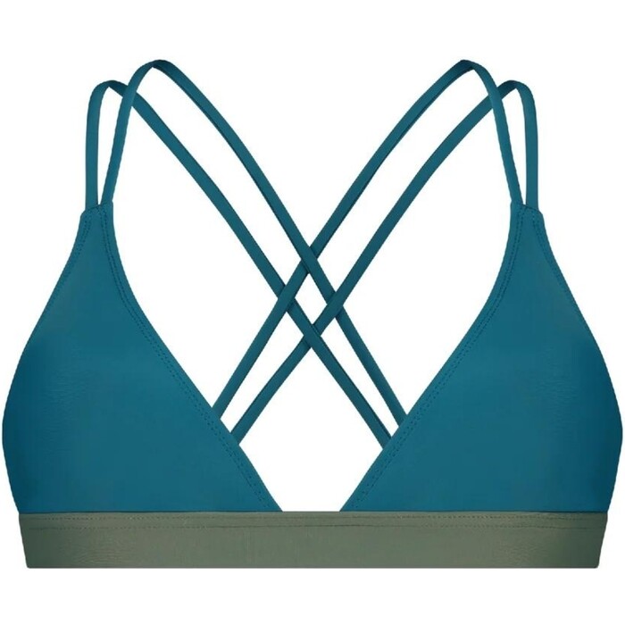 2024 Wallien Womens Bikini Top Cross 102029001 - Teal / Green