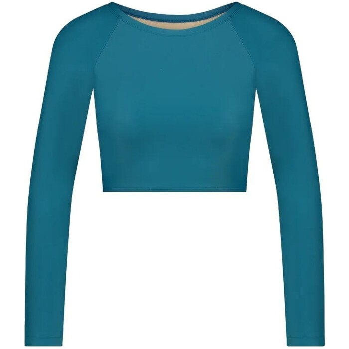 2024 Wallien Frauen Long Sleeve Rash Guard 102023001 - Teal