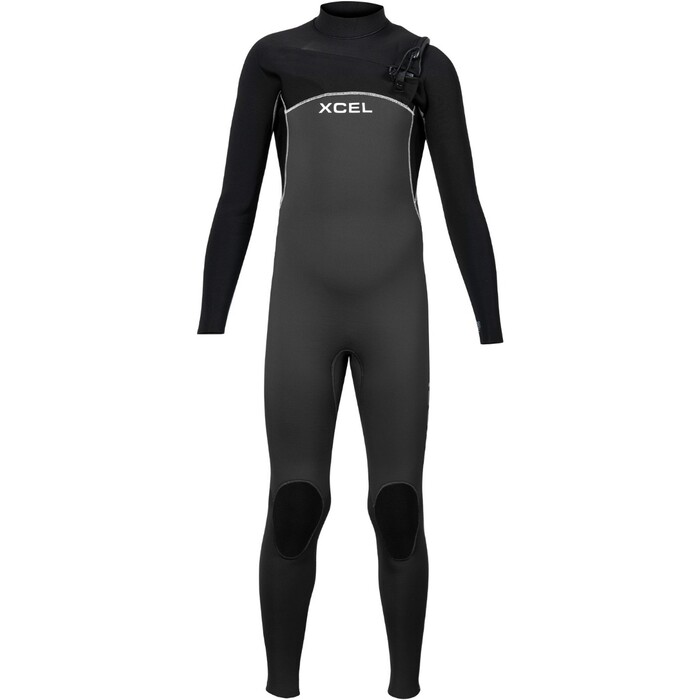 2024 Xcel Junior Comp 5/4mm Chest Zip Wetsuit KN54ZXC4GY - Graphite / Black