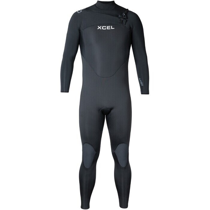 2024 Xcel Mens Axis 4/3mm Chest Zip Wetsuit MN43ZAX4BK - Black