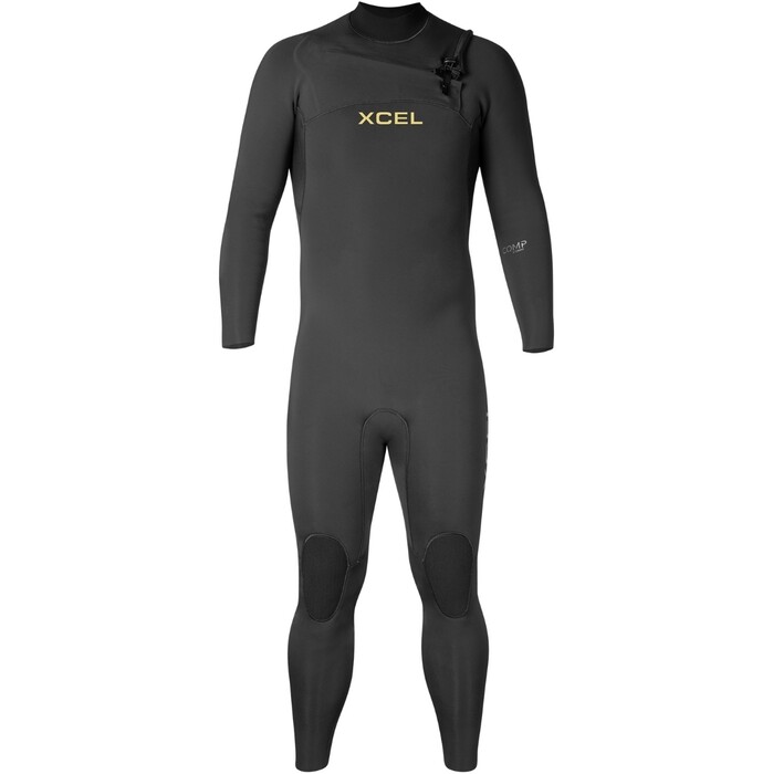 2024 Xcel Mens Comp 4/3mm Chest Zip Wetsuit MN43ZXC4BK - Black